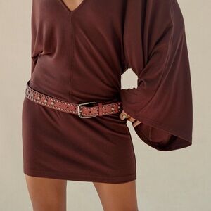 Free People Sola Stud Belt. Brand New. Watermelon Color. S/M size. Leather